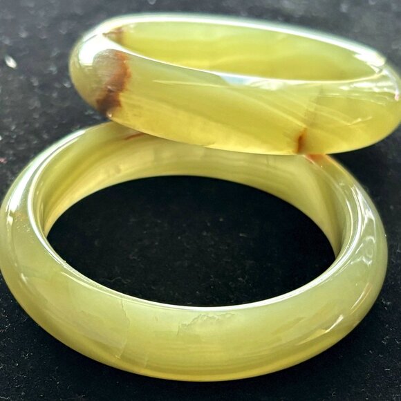 Original Onyx Natural Marble Bracelet/Bangles - Elegant Stone Jewelry for Women - Picture 3 of 11